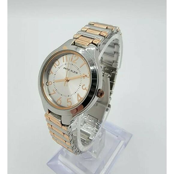 Ladies Anne Klein AK/3109 Two Tone Rose Gold Stainless Steel Analog Quartz Watch - Picture 1 of 10